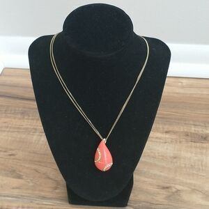 Kiam Family orange and gold necklace